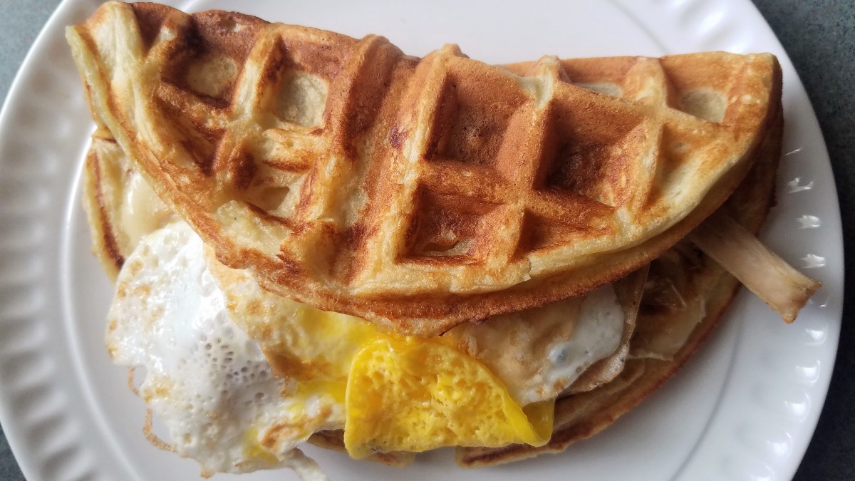 Mashed Potato Waffles with Turkey, Brie and&nbsp;Eggs